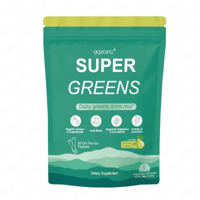 Wholesale OEM New Design Super Greens Drink Mix 20 Packets with Organic Greens Superfood Dietary Supplement