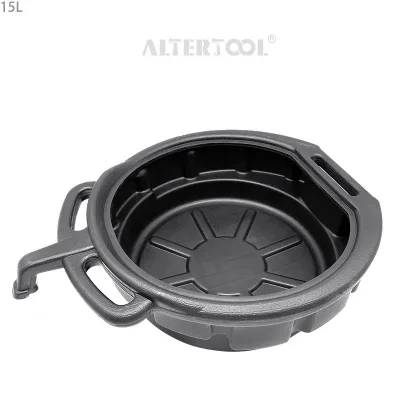 15L Portable Oil Drain Pan High-density Polyethylene Auto Engine Oil Drain Collector Pan