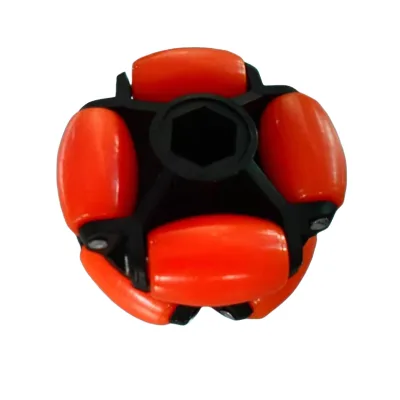 Universal 2LH-70 Omni Wheel Caster Two-Way Eight-Bead Plastic Bearing 70mm Hole Diameter 90A Hardness Flat Free
