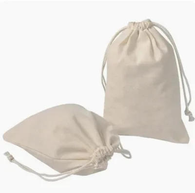 BSCI GRS Custom Logo Canvas Drawstring for Handbags Envelope Cotton Dust Bag