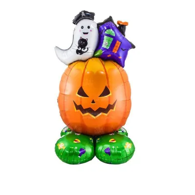 Hot-selling Halloween Multi-Design Aluminum Film Balloon Column Halloween Coffin Balloon for Halloween Party Decoration