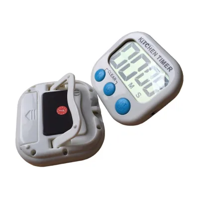 Large Screen Electronic Timer Multi-Function Kitchen Countdown & Bedroom Timing Reminder Plastic Alarm Clock for Cooking
