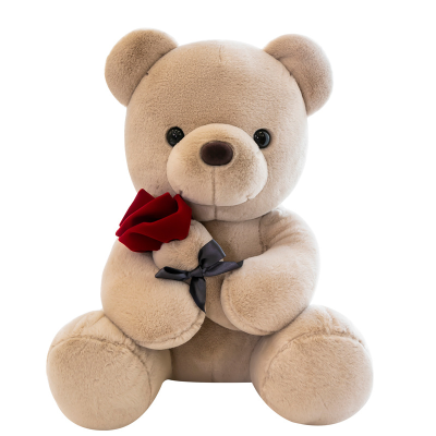 Cute Rose Teddy Bear Plush Toy Doll