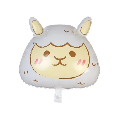 Custom logo Design Sheep Cartoon Characters Foil Balloons Cheap Promotional Gift Balloons