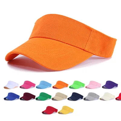17 Colors Sun Visor Hats Customized logo Top Hollow Golf Cap Hat Outdoor Sports Sun Visor Hats Men Women Cotton Sun Visors