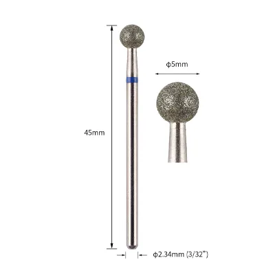 Popular Carborundum Diamond Cuticle Nail Drill Bits Box Set Portable Rotate Burr Clean Electric Nail Bits