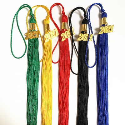 Wholesale Multi Color Popular Graduation Tassel With Year Charm Graduation Cap Tassels