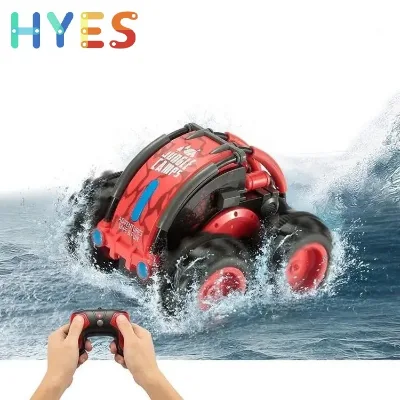 Huiye Cool Rc Stunt Car 2.4G Waterproof 4-Channel App-Controlled 360 Stunt Rotation Ready-to-Go Outdoor Road Racing Gift for