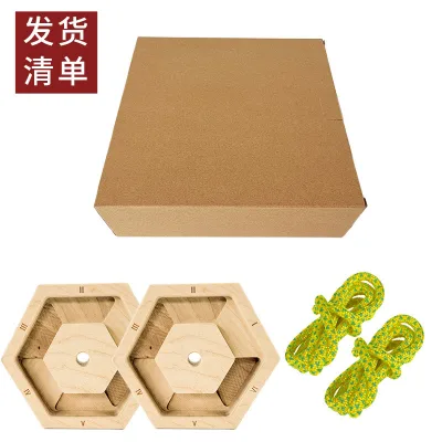 Hexagonal Finger-Strength Arm-Strength Wrist-Strength TrainerPortable Wooden Climbing Fingerboard Model Ly09 Xuzhou Origin