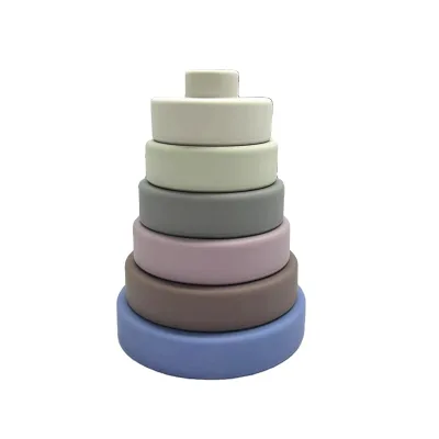 Squeeze Play With Early Educational Learning Stacking Tower Soft Building Rings Stacker & Teethers Stacking & Nesting Circle Toy