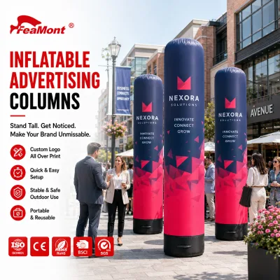 FEAMONT Airtight Inflatable Display Column for Trade Show Exhibition Booths with Quick Setup and Easy Assembly Design