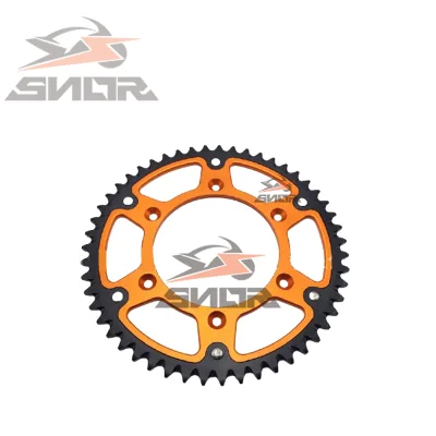 SNOR Good Sale Motorcycle Dual Sprocket and Chain Rear Sprocket 51 52 Tooth Racing Motorcycle Modification