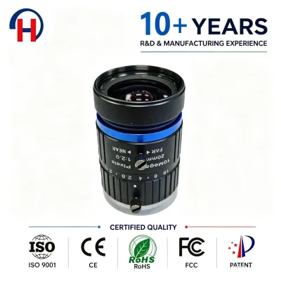 Manual Iris Lens C Mount 16mm Focus Length F2.8 Aperture 1.1" Inch Image Sensor 20MP