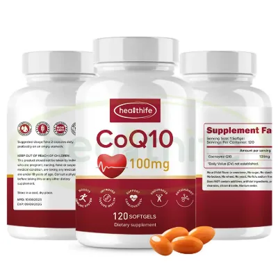 FocusHerb Supply OEM Supplements CoQ10 100mg Ubiquinone Coenzyme Q10 Softgel Capsules