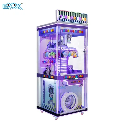 Custom Purple Clip Machine Coin Operated Colorful LED Lighting Effect Gift Machine for Amusement Machine Game Park