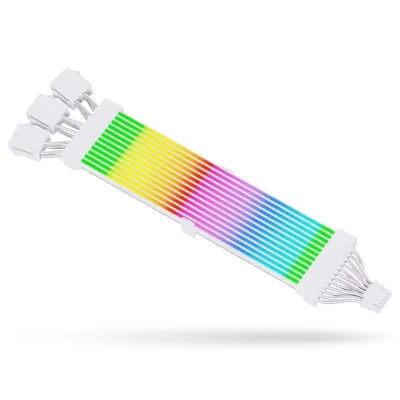 Desktop Extension Power Cable Graphics Card 12+4 Pin PCIE 4.0 12 VHPWR GPU Power Supply ARGB Strip Vest Neon Flex Cable for PC