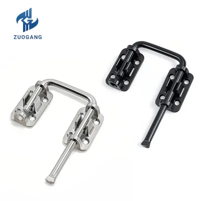 Zinc Alloy Door Buckle Non-perforated Push-pull Door Lock 90 Degree Latch Deadbolt Sliding Multi-angle Lock Bathroom Buckle