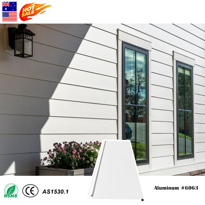 Single 8" Smooth White Aluminum Siding