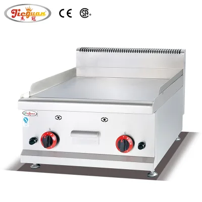 High Quality Commercial Counter Top Gas Griddle Stainless Steel LPG/NG Auto Shut-Off Safety High Efficiency Fried Steak Full