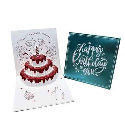 3D Christmas Greeting Card Paper Pop-Up Fireworks with Music Wholesale Factory Supply for Holiday Celebrations
