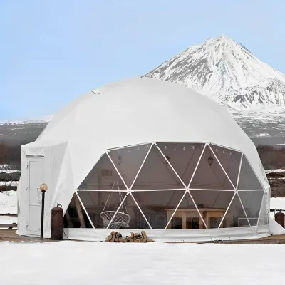 3-6 Person Waterproof Prefab Dome Tent PVC Oxford Fabric Glamping Hotel Tent for Sale
