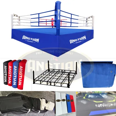 Wholesale B2B Custom Logo & Factory Direct Freestand Boxing Ring for Sale / Vinyl or Canvas Flooring for Commercial Gym