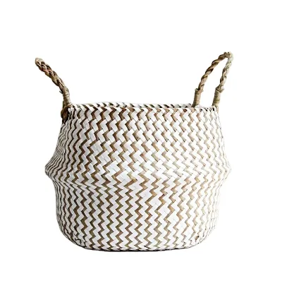 Handwoven Seagrass Belly Basket