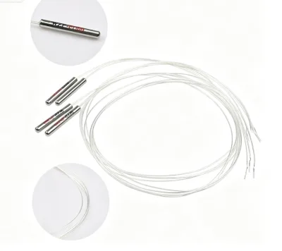 PT100 RTD Temperature Sensor Probe NiCr-Ni Conductor PFA Insulation Jacket 100M Length Stainless Steel Waterproof Temperature