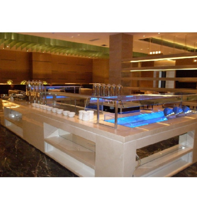 Commercial Hotel Buffet Table Salad Seafood Serving Counter Cold Food Buffet Equipment