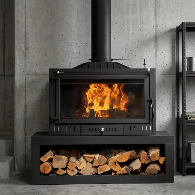 High Efficiency Wood Burning Stove with Adjustable air Intake Cast-Iron Villa Stove Authentic Fireplace Real