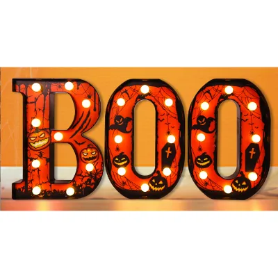 Kanglong BOO Letter Lights Halloween Party Setting Atmosphere Lights Halloween Decorations
