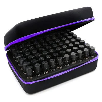 Wholesale Hard Cover Zipper Eva Beautiful Essential Oil Carrier Case Case 12 Vial 2Ml Essential Tool Case