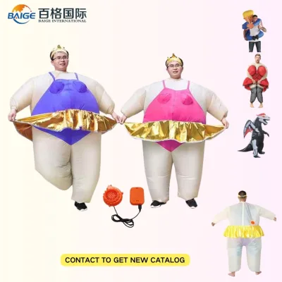 Adult Funny Inflatable Fat Ballet Dancer Sumo Wrestler Cosplay Blow-up Halloween Carnival Party Costume