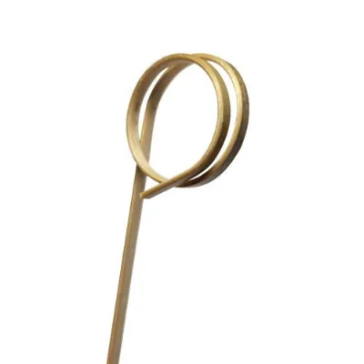 100% Natural Bamboo Ring Cocktail Picks,Eco Friendly Portable Custom Logo Disposable Fruit Skewers for Bar Party Appetizer