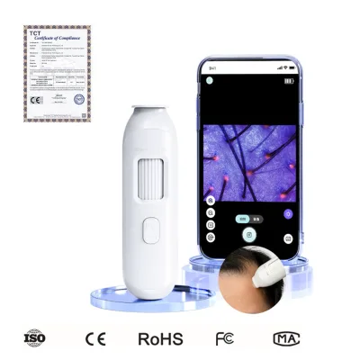 Scalp Detector Wifi Hair Follicle Skin Analyzer 50x-200x UV Light Electric Battery App Portable Personal Care Appliances