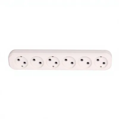 Professional Manufacture 6 Way Eu 2 Pin Plug Long Extension Power Outlet Socket