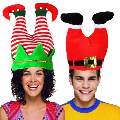 Hat and Pants Accessory Set Red and Green MOQ 50pcs