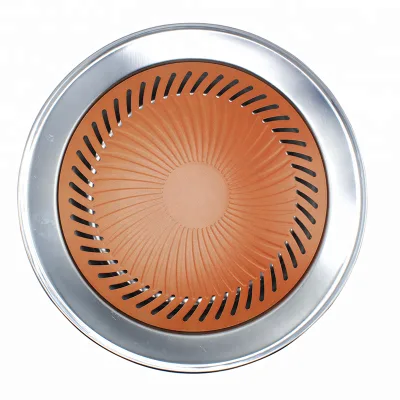 Barbecue Plate Meat Vegetables Baking Ceramic Smokeless Stovetop Charcoal BBQ Grill Pans