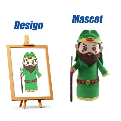 Custom-designed Green Plush Costumes for Chinese Historical Figure Mascots Are Used for Promotional Activities