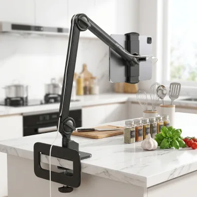 FreeShipping CT18 Cantilever Bracket for Tablet Smartphone 360 Rotation Adjustable Long Arm Bedside Phone Holder Desk Mount Pro