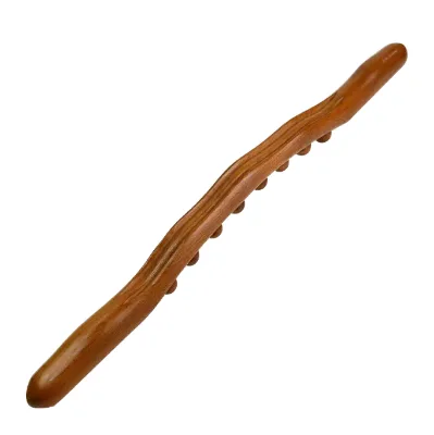 Custom Logo 8-Bead Massage for Roller Stick Wood Gua Sha Tool for Body SPA Massager 52.5cm Facial and Back Massager