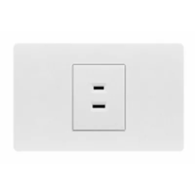 Wholesale Factory Price 118 Type 2 Pole Socket PC Panel White Wall Socket Wall Switch Socket