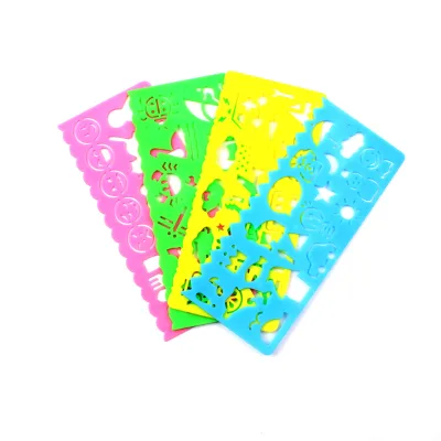 Ruler Creative Multifunctional Painting Ruler Template Ruler Pupils Cartoon DIY School Supplies Characterization