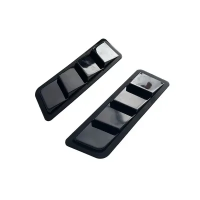 2pcs Carbon Fiber Black Front Hood Vent Air Intake Scoop Bonnet Cover Trims Exterior Accessories for Honda Nissan for BMW Cars