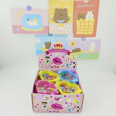 Hot Style Heart Shaped Lunch Box Small Granule Eraser Portable Mini Container Eraser for Travel Kids Drawing Supplies