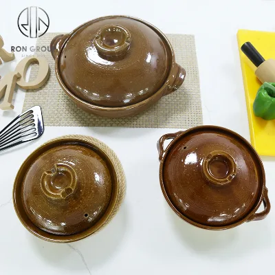 Wholesale Factory Price Restaurant Food Grade Japanese Clay Pot Ceramic Kichen Soup Cooking Pot Porcelain Casseroles Pots