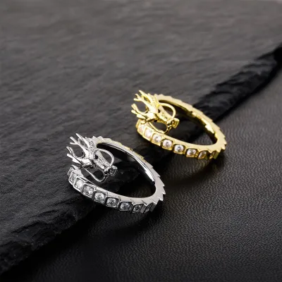 Shiny Casual/Sporty Unisex Pave Setting Zircon Ice Crystal Heart Gold Plated Brass Ring