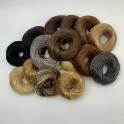 High Quality Human Hair Chignon Scrunchies Bulk Gymnastics Bun Scrunchie for Hair Custom