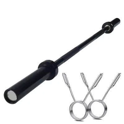 Factory Customized Stainless Steel 2.2-meter Silver Weightlifting Barbell-Durable Non-Slip 5-Year Warranty Gym Equipment