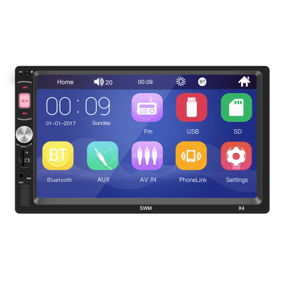 X4 MP5 FM Radio Output MP3 Mp4 Android 7 Inch Double Din X4 2din Car Radio HD 1024*600 Player Best Car Dvd Player